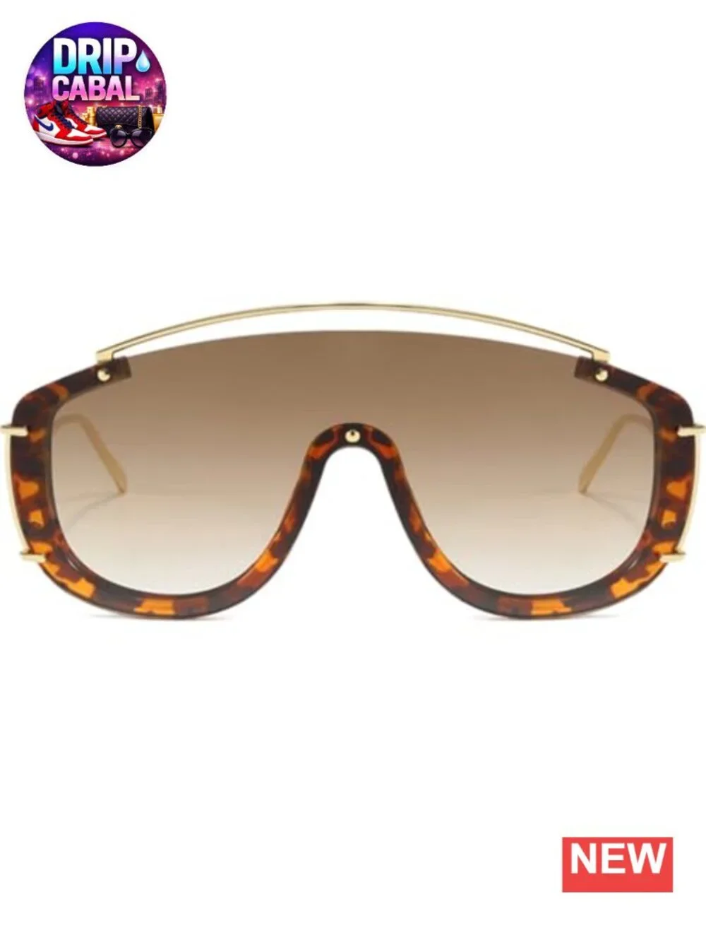 Oversized Retro Shield Sunglasses Women UV400 Protection One Piece Lens